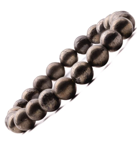 Pyrite Bracelet to Attract Abundance, Prosperity & Good Luck, Money Magnet